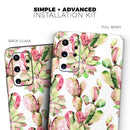 Watercolor Cactus Succulent Bloom V2 - Premium Vinyl Skin Decal for Samsung Galaxy S25 Ultra, S24, S23, S22 & All Galaxy S Models