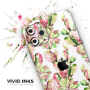 Watercolor Cactus Succulent Bloom V2 - Vinyl Skin Wrap for iPhone 17 Pro Max, 17 Pro, 17 Air, 17, 16 & All Models — Soft Matte or Ultra Gloss