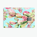 Watercolor Cactus Succulent Bloom V3 - Premium Protective Decal Skin-Kit for the Apple Credit Card