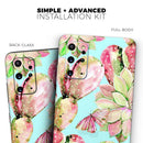 Watercolor Cactus Succulent Bloom V3 - Premium Vinyl Skin Decal for Samsung Galaxy S25 Ultra, S24, S23, S22 & All Galaxy S Models