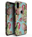 Watercolor Cactus Succulent Bloom V3 - iPhone XS MAX, XS/X, 8/8+, 7/7+, 5/5S/SE Skin-Kit (All iPhones Available)