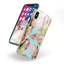 Watercolor Cactus Succulent Bloom V3 - iPhone X Swappable Hybrid Case