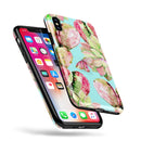 Watercolor Cactus Succulent Bloom V3 - iPhone X Swappable Hybrid Case