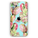Watercolor Cactus Succulent Bloom V3 - Vinyl Skin Wrap for iPhone 17 Pro Max, 17 Pro, 17 Air, 17, 16 & All Models — Soft Matte or Ultra Gloss