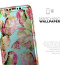 Watercolor Cactus Succulent Bloom V3 - Vinyl Skin Wrap for iPhone 17 Pro Max, 17 Pro, 17 Air, 17, 16 & All Models — Soft Matte or Ultra Gloss