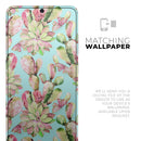 Watercolor Cactus Succulent Bloom V4 - Premium Vinyl Skin Decal for Samsung Galaxy S25 Ultra, S24, S23, S22 & All Galaxy S Models