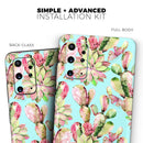 Watercolor Cactus Succulent Bloom V4 - Premium Vinyl Skin Decal for Samsung Galaxy S25 Ultra, S24, S23, S22 & All Galaxy S Models