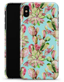 Watercolor Cactus Succulent Bloom V4 - iPhone X Clipit Case