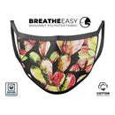 Watercolor Cactus Succulent Bloom V5 - Made in USA Mouth Cover Unisex Anti-Dust Cotton Blend Reusable & Washable Face Mask with Adjustable Sizing for Adult or Child