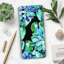 Watercolor Cactus Succulent Bloom V6 - Premium Vinyl Skin Decal for Samsung Galaxy S25 Ultra, S24, S23, S22 & All Galaxy S Models
