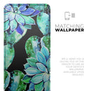 Watercolor Cactus Succulent Bloom V6 - Premium Vinyl Skin Decal for Samsung Galaxy S25 Ultra, S24, S23, S22 & All Galaxy S Models