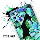 Watercolor Cactus Succulent Bloom V6 - Premium Vinyl Skin Decal for Samsung Galaxy S25 Ultra, S24, S23, S22 & All Galaxy S Models