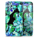 Watercolor Cactus Succulent Bloom V6 - Vinyl Skin Wrap for iPhone 17 Pro Max, 17 Pro, 17 Air, 17, 16 & All Models — Soft Matte or Ultra Gloss