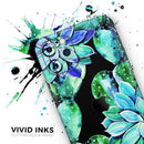 Watercolor Cactus Succulent Bloom V6 - Vinyl Skin Wrap for iPhone 17 Pro Max, 17 Pro, 17 Air, 17, 16 & All Models — Soft Matte or Ultra Gloss