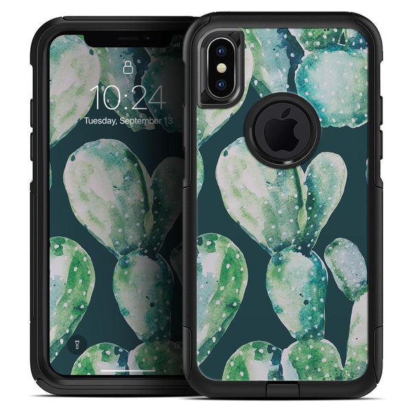 Watercolor Cactus Succulent Bloom V7 - Skin Kit for the iPhone OtterBox Cases