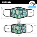Watercolor Cactus Succulent Bloom V7 - Made in USA Mouth Cover Unisex Anti-Dust Cotton Blend Reusable & Washable Face Mask with Adjustable Sizing for Adult or Child