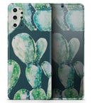 Watercolor Cactus Succulent Bloom V7 - Premium Vinyl Skin Decal for Samsung Galaxy S25 Ultra, S24, S23, S22 & All Galaxy S Models