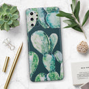 Watercolor Cactus Succulent Bloom V7 - Premium Vinyl Skin Decal for Samsung Galaxy S25 Ultra, S24, S23, S22 & All Galaxy S Models