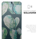 Watercolor Cactus Succulent Bloom V7 - Premium Vinyl Skin Decal for Samsung Galaxy S25 Ultra, S24, S23, S22 & All Galaxy S Models