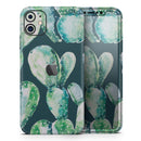 Watercolor Cactus Succulent Bloom V7 - Vinyl Skin Wrap for iPhone 17 Pro Max, 17 Pro, 17 Air, 17, 16 & All Models — Soft Matte or Ultra Gloss