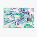 Watercolor Cactus Succulent Bloom V8 - Premium Protective Decal Skin-Kit for the Apple Credit Card