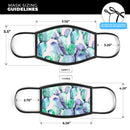 Watercolor Cactus Succulent Bloom V8 - Made in USA Mouth Cover Unisex Anti-Dust Cotton Blend Reusable & Washable Face Mask with Adjustable Sizing for Adult or Child