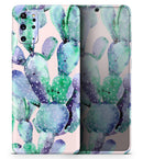 Watercolor Cactus Succulent Bloom V8 - Premium Vinyl Skin Decal for Samsung Galaxy S25 Ultra, S24, S23, S22 & All Galaxy S Models