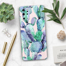 Watercolor Cactus Succulent Bloom V8 - Premium Vinyl Skin Decal for Samsung Galaxy S25 Ultra, S24, S23, S22 & All Galaxy S Models