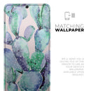 Watercolor Cactus Succulent Bloom V8 - Premium Vinyl Skin Decal for Samsung Galaxy S25 Ultra, S24, S23, S22 & All Galaxy S Models