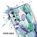 Watercolor Cactus Succulent Bloom V8 - Premium Vinyl Skin Decal for Samsung Galaxy S25 Ultra, S24, S23, S22 & All Galaxy S Models