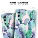 Watercolor Cactus Succulent Bloom V8 - Premium Vinyl Skin Decal for Samsung Galaxy S25 Ultra, S24, S23, S22 & All Galaxy S Models