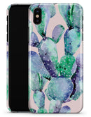 Watercolor Cactus Succulent Bloom V8 - iPhone X Clipit Case