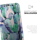 Watercolor Cactus Succulent Bloom V8 - Vinyl Skin Wrap for iPhone 17 Pro Max, 17 Pro, 17 Air, 17, 16 & All Models — Soft Matte or Ultra Gloss