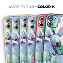 Watercolor Cactus Succulent Bloom V8 - Vinyl Skin Wrap for iPhone 17 Pro Max, 17 Pro, 17 Air, 17, 16 & All Models — Soft Matte or Ultra Gloss