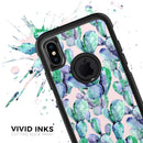 Watercolor Cactus Succulent Bloom V9 - Skin Kit for the iPhone OtterBox Cases