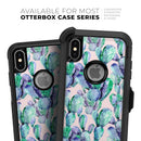 Watercolor Cactus Succulent Bloom V9 - Skin Kit for the iPhone OtterBox Cases