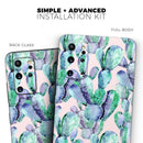 Watercolor Cactus Succulent Bloom V9 - Premium Vinyl Skin Decal for Samsung Galaxy S25 Ultra, S24, S23, S22 & All Galaxy S Models