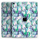 Watercolor Cactus Succulent Bloom V9 - Full Body Skin Decal for the Apple iPad Pro 12.9", 11", 10.5", 9.7", Air or Mini (All Models Available)