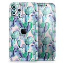 Watercolor Cactus Succulent Bloom V9 - Vinyl Skin Wrap for iPhone 17 Pro Max, 17 Pro, 17 Air, 17, 16 & All Models — Soft Matte or Ultra Gloss