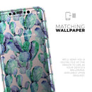 Watercolor Cactus Succulent Bloom V9 - Vinyl Skin Wrap for iPhone 17 Pro Max, 17 Pro, 17 Air, 17, 16 & All Models — Soft Matte or Ultra Gloss