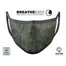 Watercolor Camo Woodgrain - Made in USA Mouth Cover Unisex Anti-Dust Cotton Blend Reusable & Washable Face Mask with Adjustable Sizing for Adult or Child