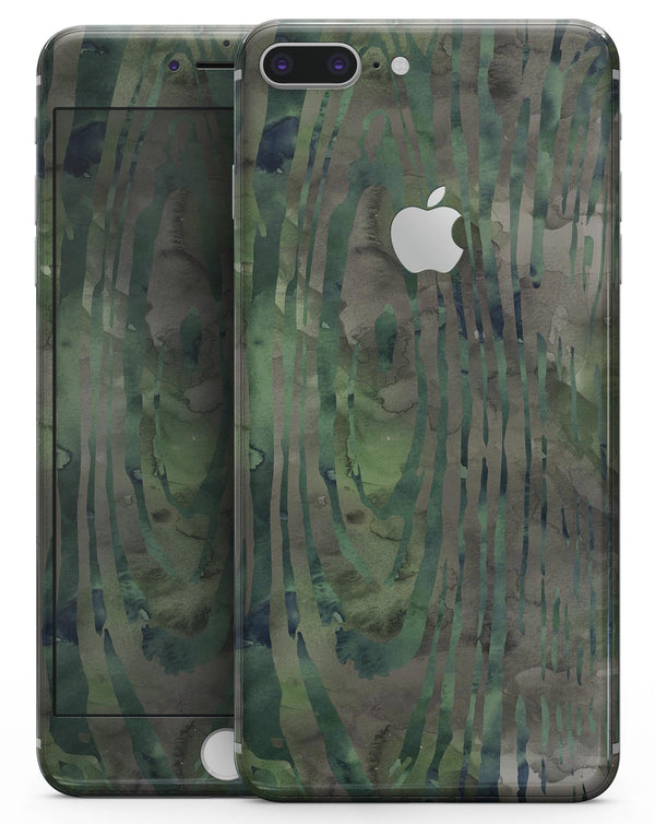 Watercolor Camo Woodgrain - Skin-kit for the iPhone 8 or 8 Plus