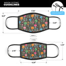 Watercolor Candy Pattern - Made in USA Mouth Cover Unisex Anti-Dust Cotton Blend Reusable & Washable Face Mask with Adjustable Sizing for Adult or Child