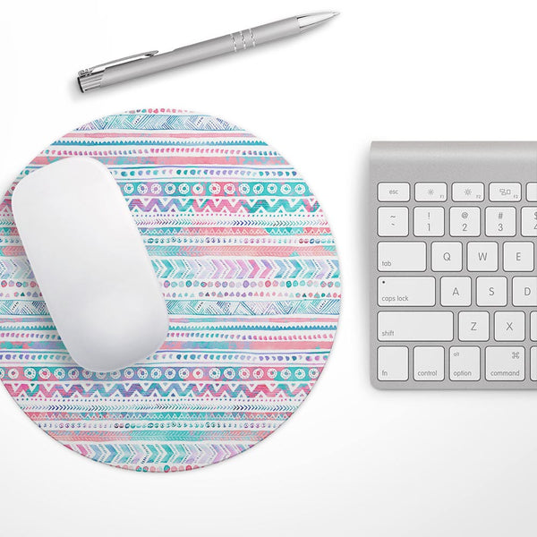 Watercolor Ethnic Tribal V1// WaterProof Rubber Foam Backed Anti-Slip Mouse Pad for Home Work Office or Gaming Computer Desk