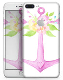 Watercolor Floral Anchor Sprout - Skin-kit for the iPhone 8 or 8 Plus
