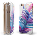 Watercolor Heart Feather iPhone 6/6s or 6/6s Plus 2-Piece Hybrid INK-Fuzed Case
