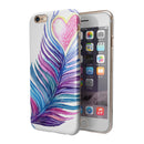 Watercolor Heart Feather iPhone 6/6s or 6/6s Plus 2-Piece Hybrid INK-Fuzed Case