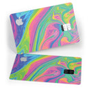 Watercolor Neon Color Fusion V3 - Premium Protective Decal Skin-Kit for the Apple Credit Card