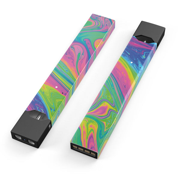Skin Decal Kit for the Pax JUUL - Watercolor Neon Color Fusion V3