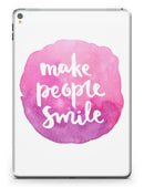 Watercolor Pink Make People Smile - iPad Pro 97 - View 3.jpg